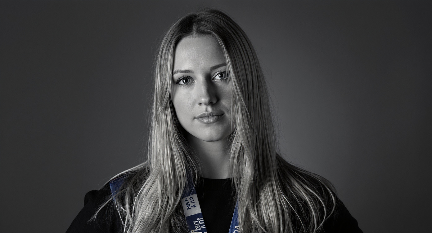 Porträtt av alpina skidåkaren Anja Pärson