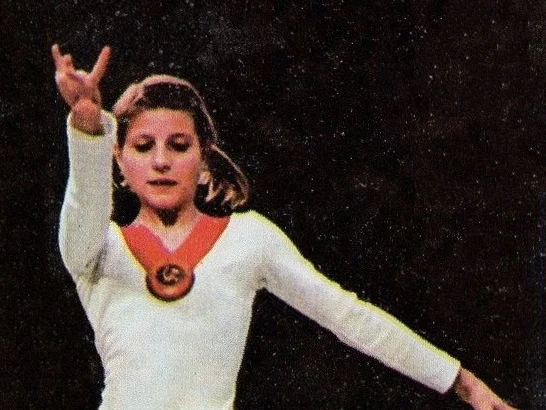 Olga Korbut fotograferad omkring 1972