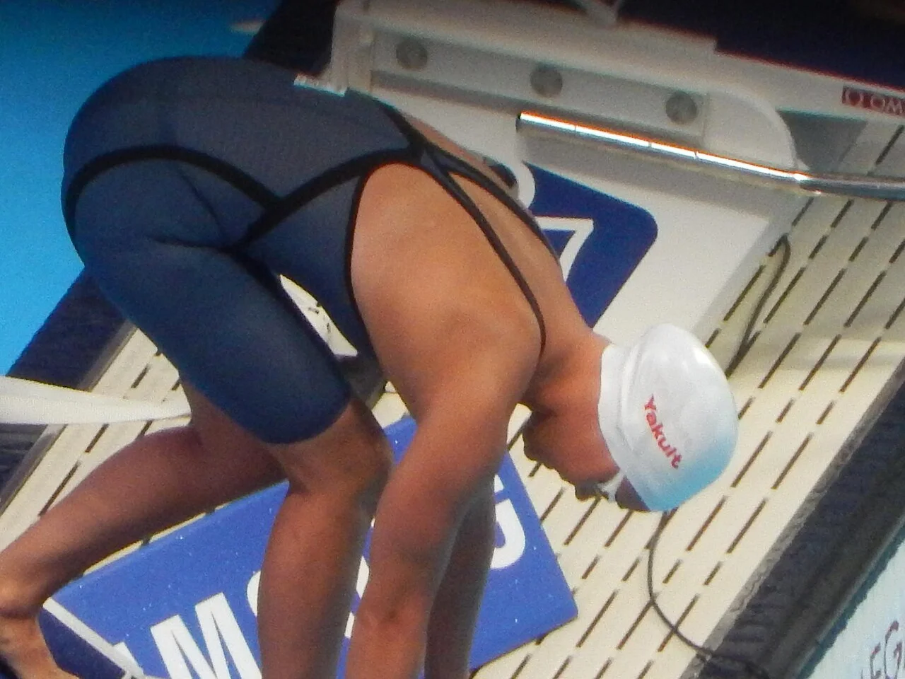 Pernille Blume under semifinalen i 100 meter frisim vid VM i Kazan 2015